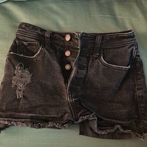 black hollister ultra high rise mom short 3”